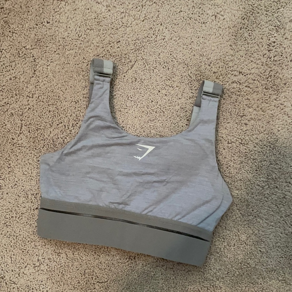 Grey Gymshark sports bra